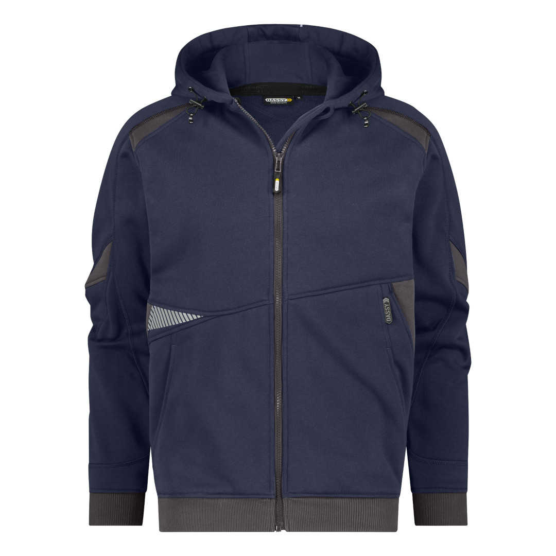 Dassy Lunax Kapuzensweatjacke nachtblau-grau