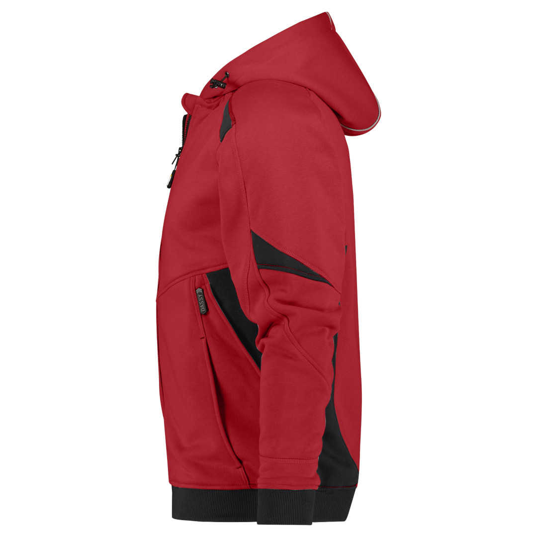 Dassy Lunax Kapuzensweatjacke rot-schwarz