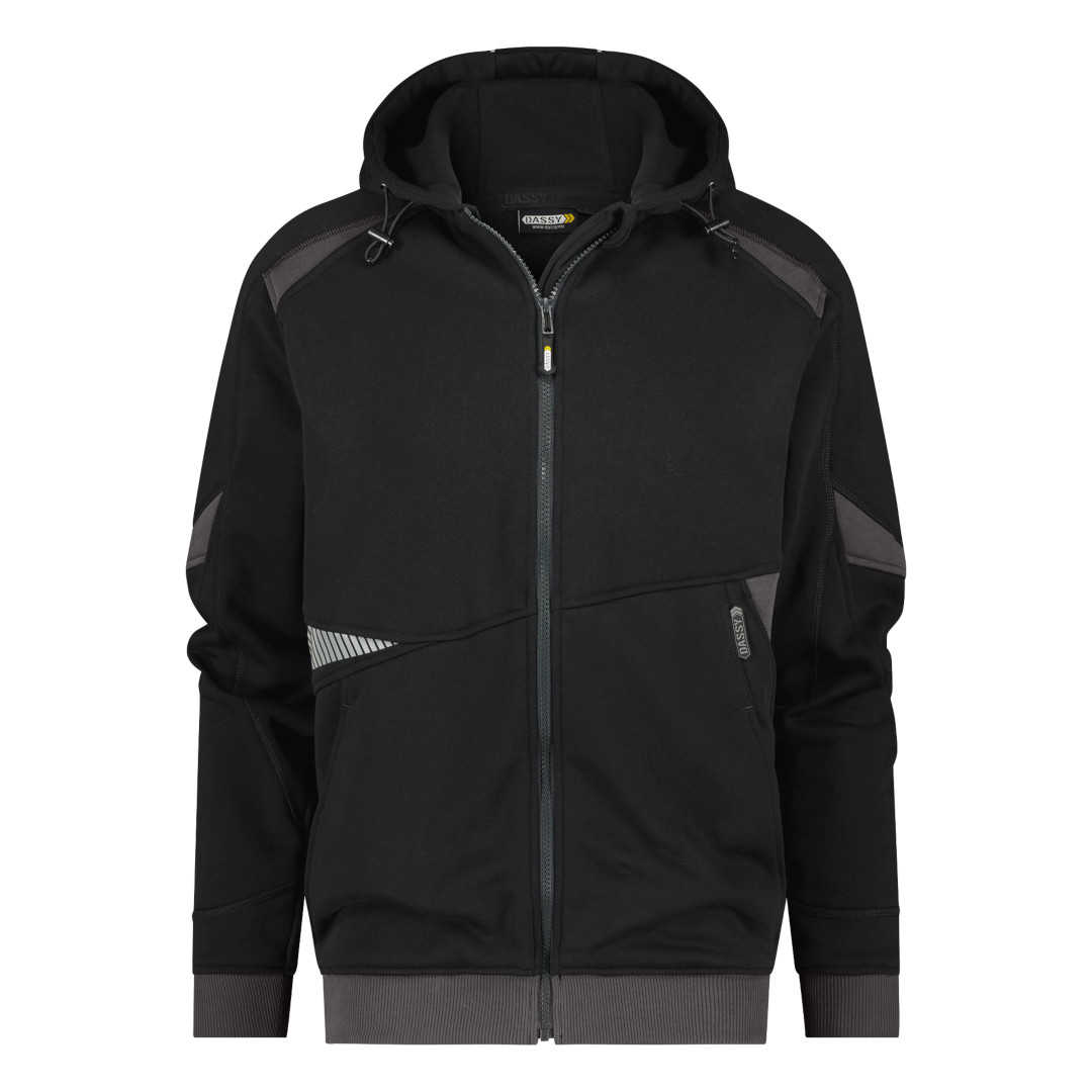 Dassy Lunax Kapuzensweatjacke schwarz-grau