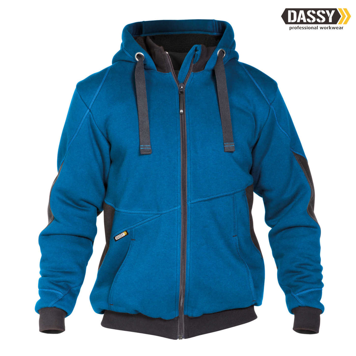 DASSY Pulse Sweatshirt-Jacke azurblau grau