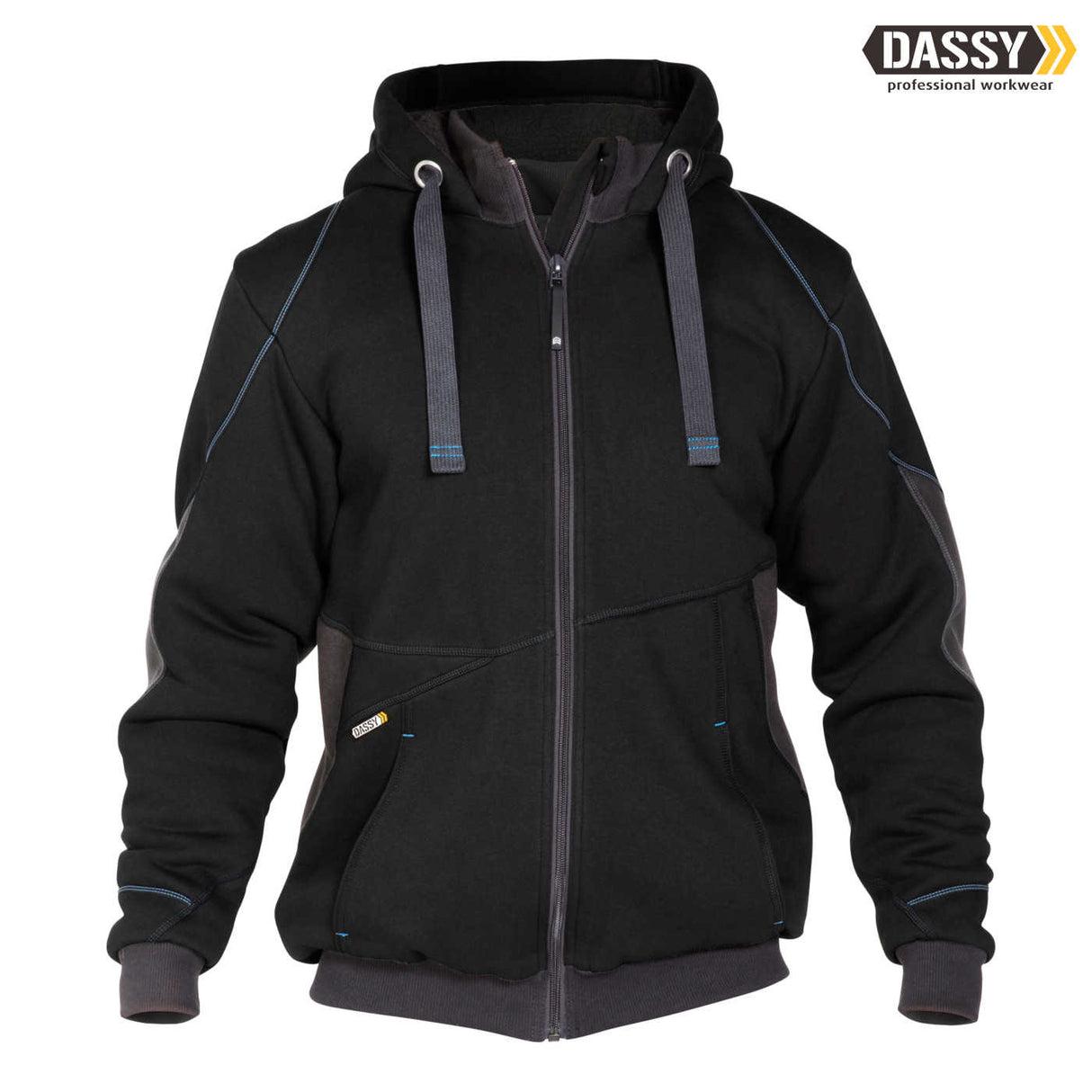 DASSY Pulse Sweatshirt-Jacke schwarz grau