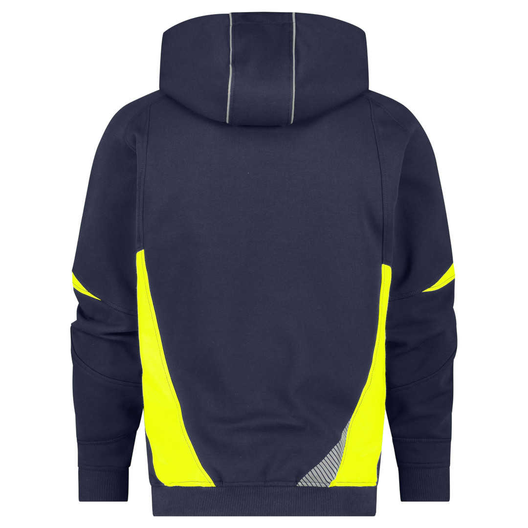 DASSY Logix Sweatjacke Santos nachtblau neongelb