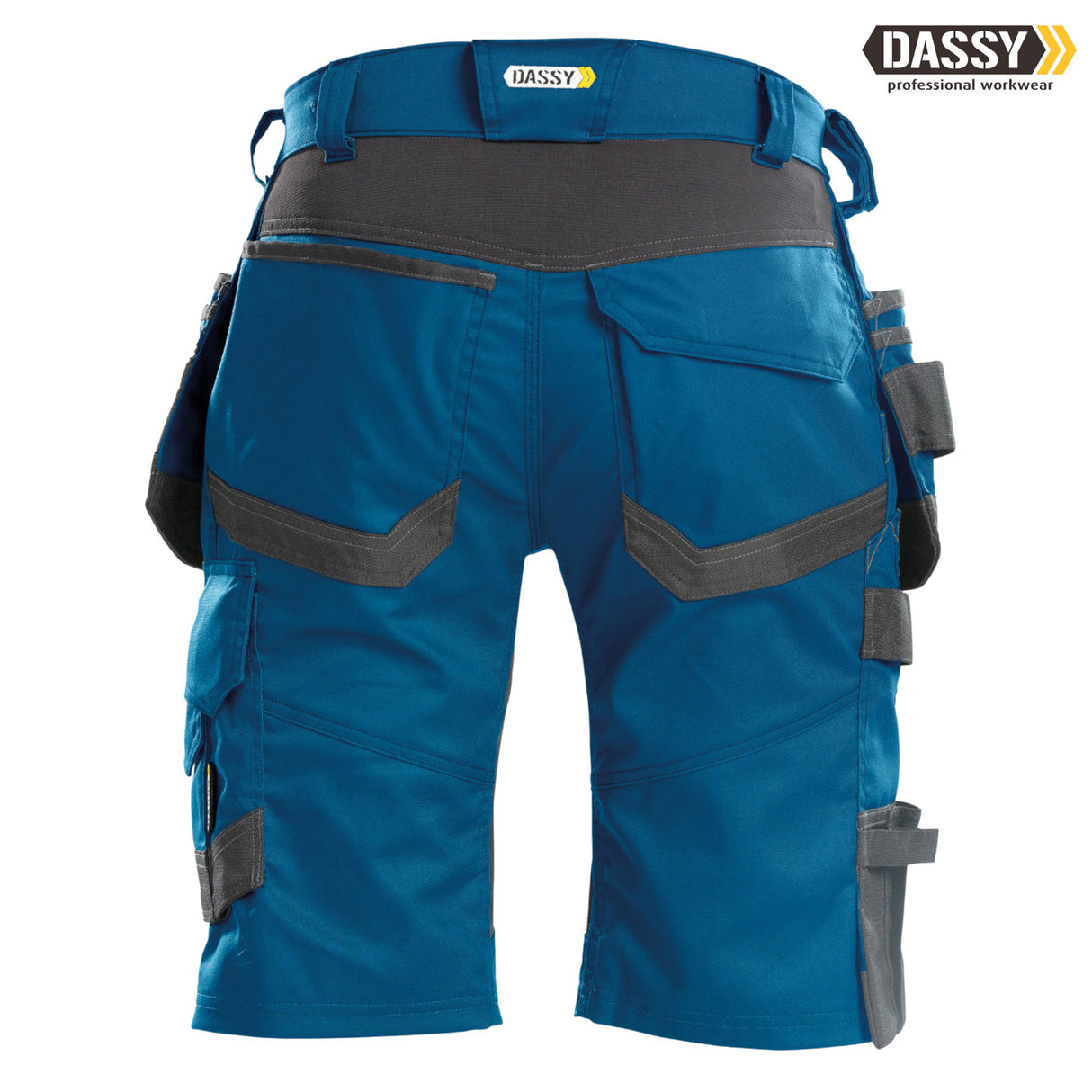 DASSY® TRIX MULTITASCHEN-SHORT MIT STRETCH azurblau grau