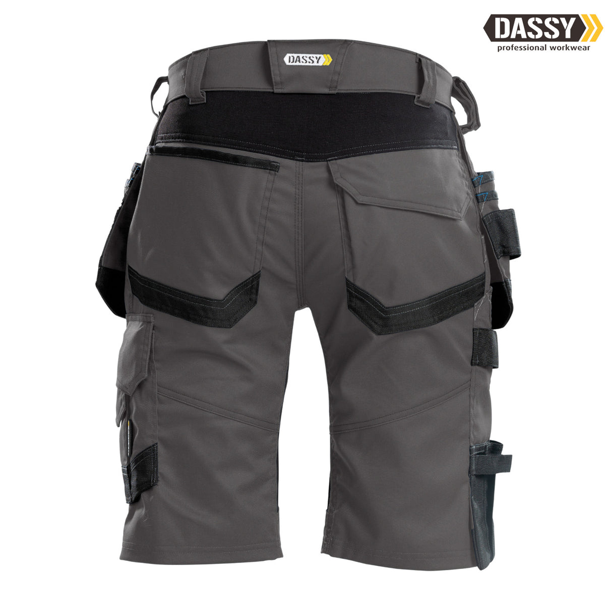 DASSY® TRIX MULTITASCHEN-SHORT MIT STRETCH grau schwarz