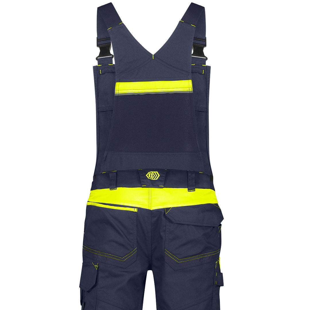 Dassy Ulsan Arbeitslatzhose mit Stretch nachtblau-neongelb