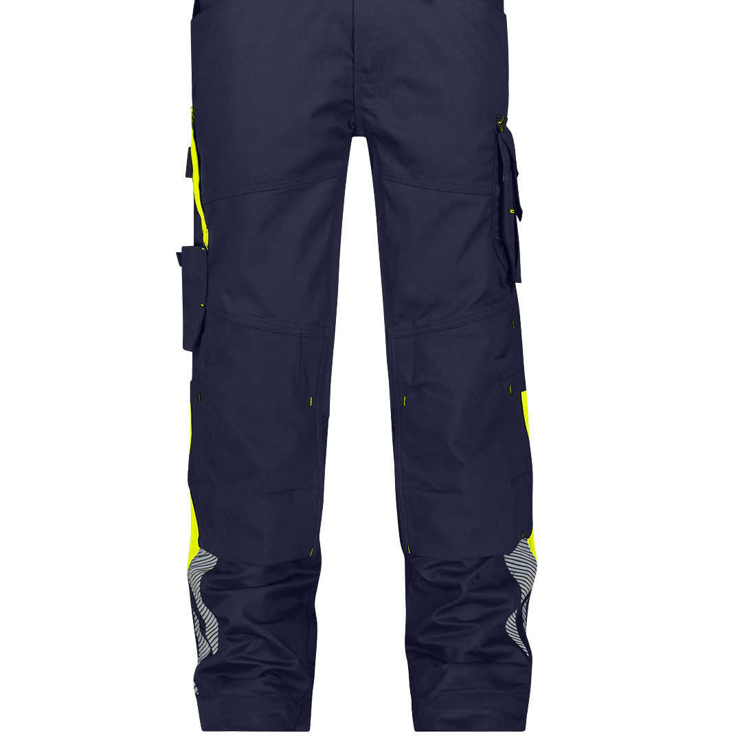 Dassy Ulsan Arbeitslatzhose mit Stretch nachtblau-neongelb