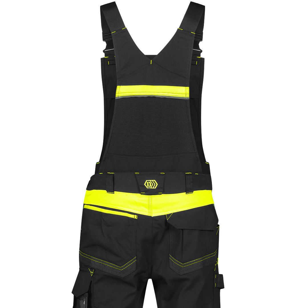 Dassy Ulsan Arbeitslatzhose mit Stretch schwarz-neongelb