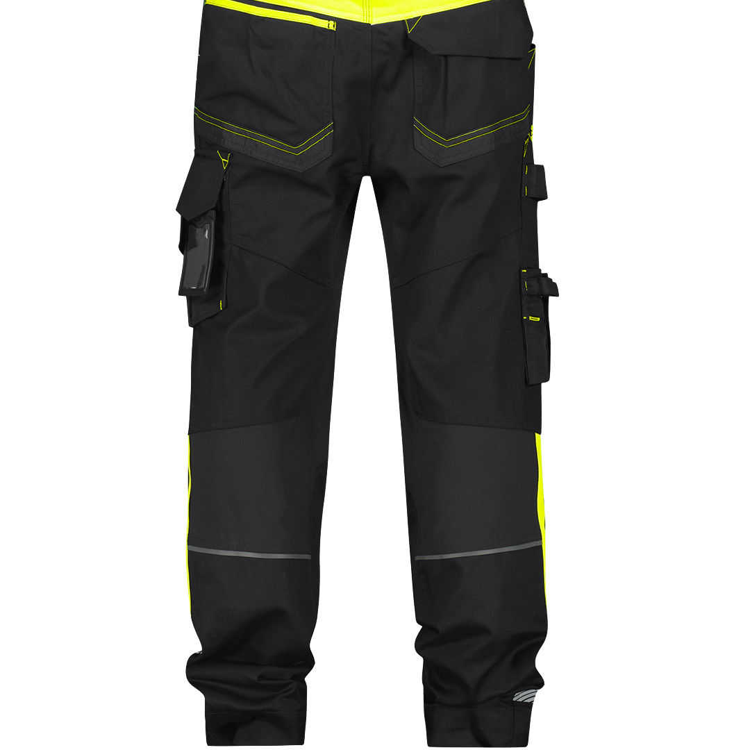 Dassy Ulsan Arbeitslatzhose mit Stretch schwarz-neongelb