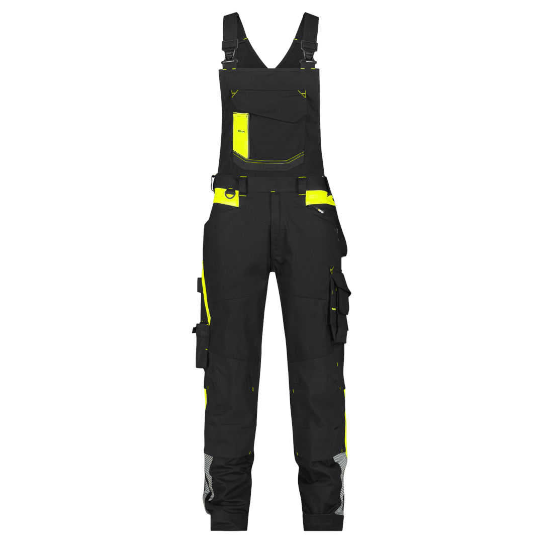 Dassy Ulsan Arbeitslatzhose mit Stretch schwarz-neongelb