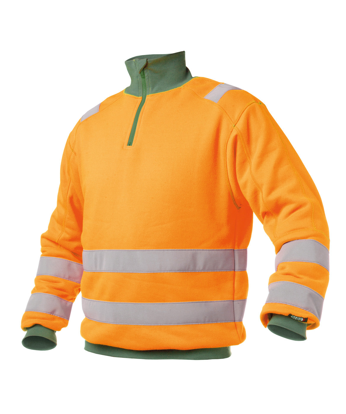 DASSY® Denver Warnschutz Sweatshirt neonorange/flaschengrün