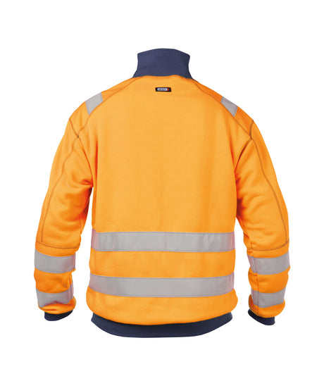 DASSY® Denver Warnschutz Sweatshirt neonorange/dunkelblau