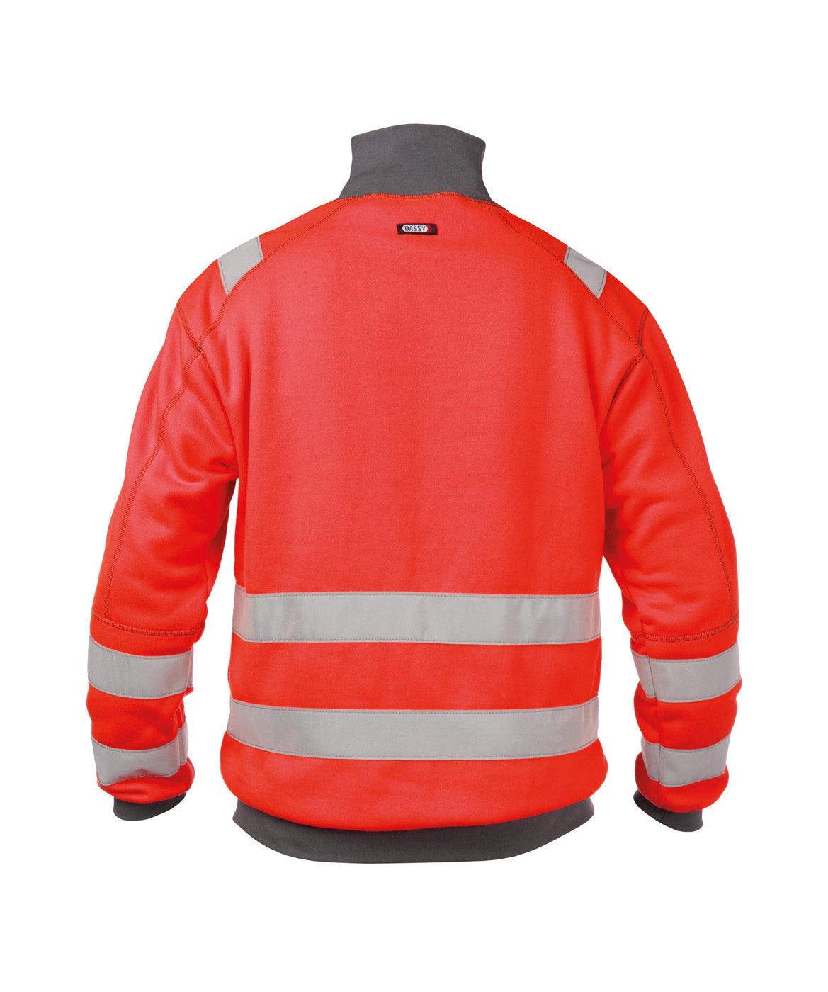 DASSY® Denver Warnschutz Sweatshirt neonrot/zementgrau