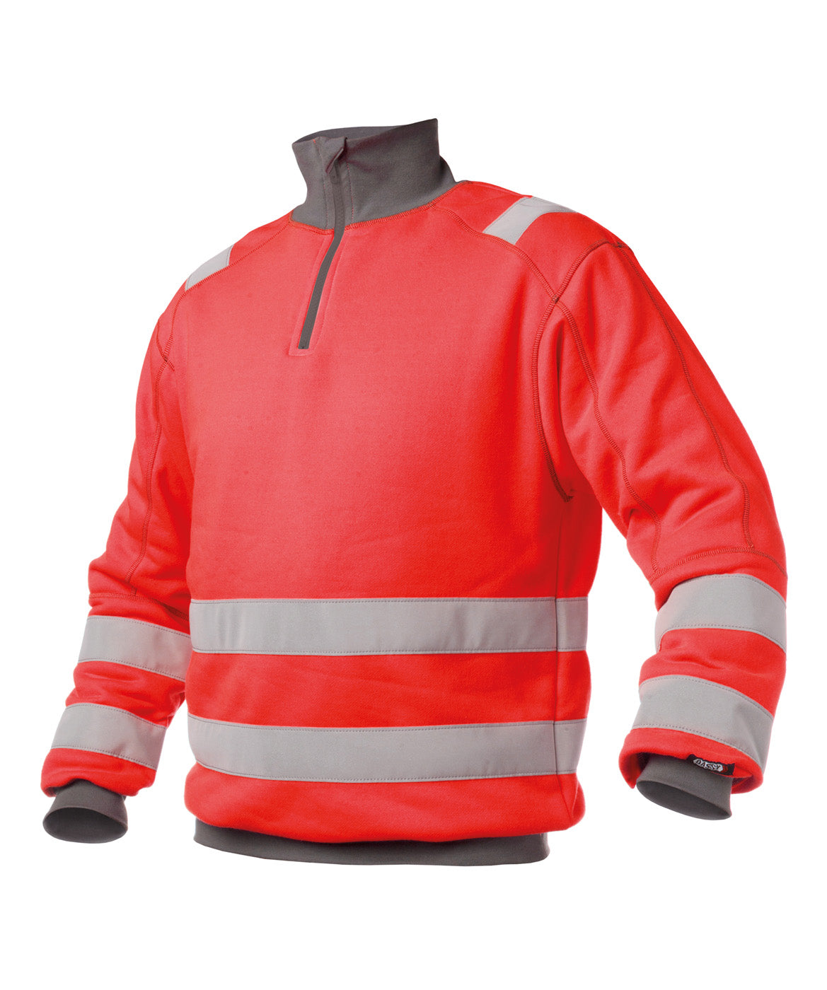 DASSY® Denver Warnschutz Sweatshirt neonrot/zementgrau