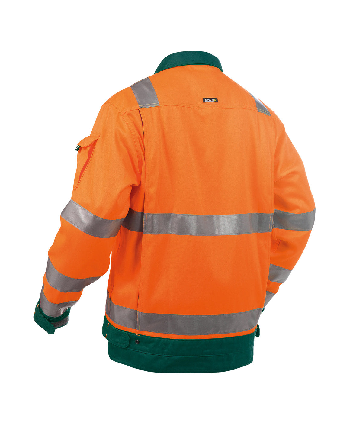 DASSY® Dusseldorf Warnschutz Arbeitsjacke neonorange/flaschengrün