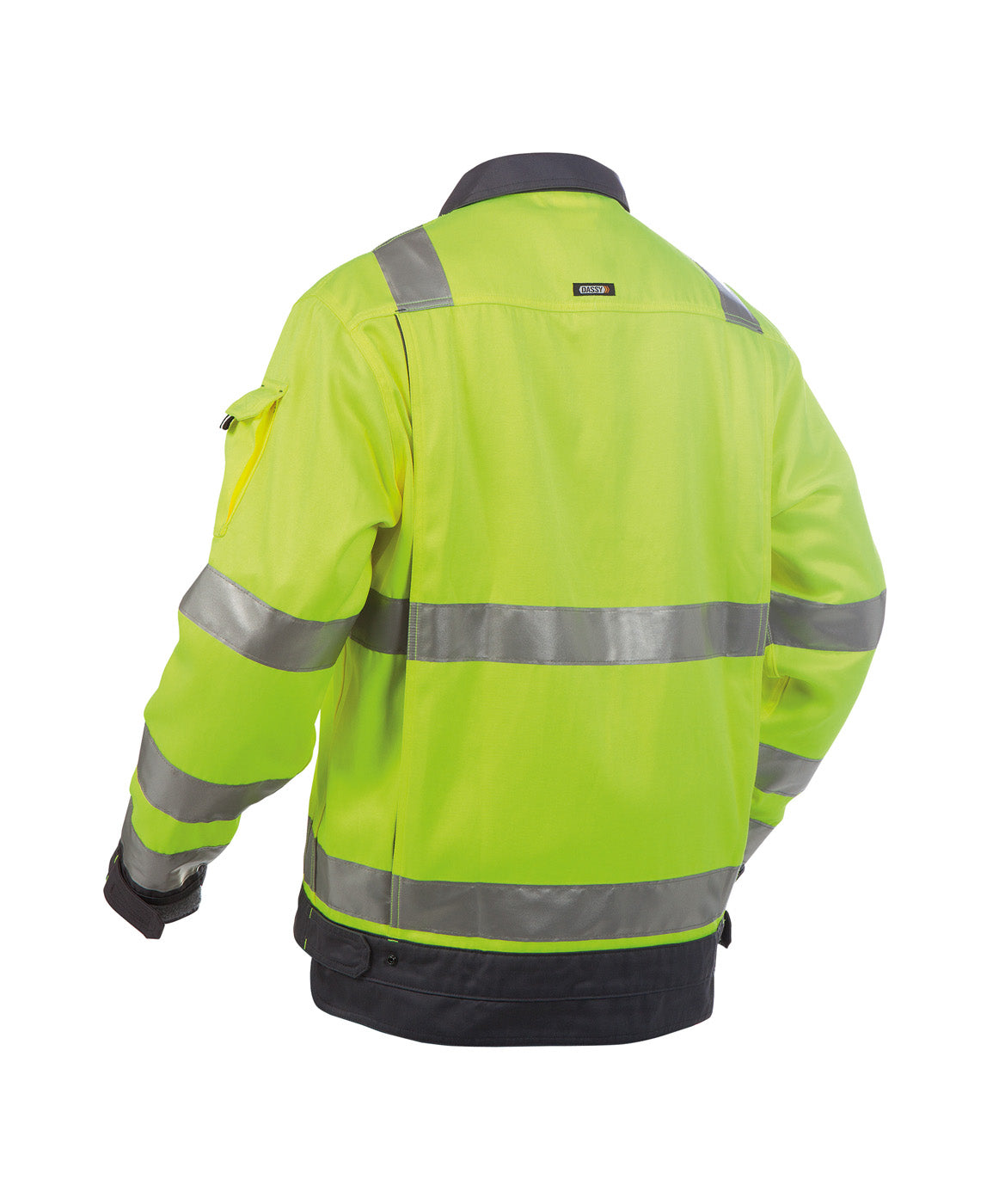 DASSY® Dusseldorf Warnschutz Arbeitsjacke neongelb/zementgrau