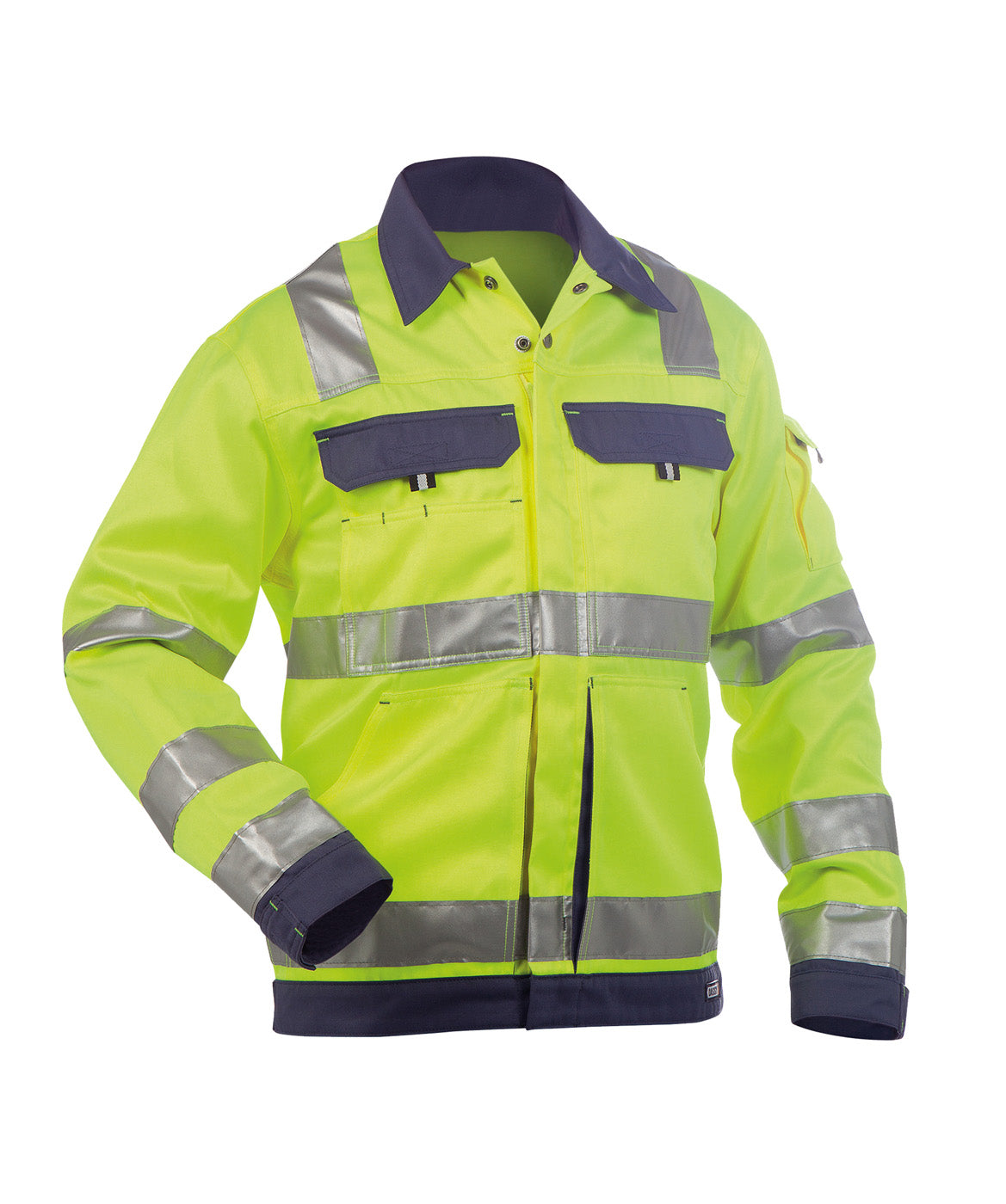 DASSY® Dusseldorf Warnschutz Arbeitsjacke neongelb/dunkelblau