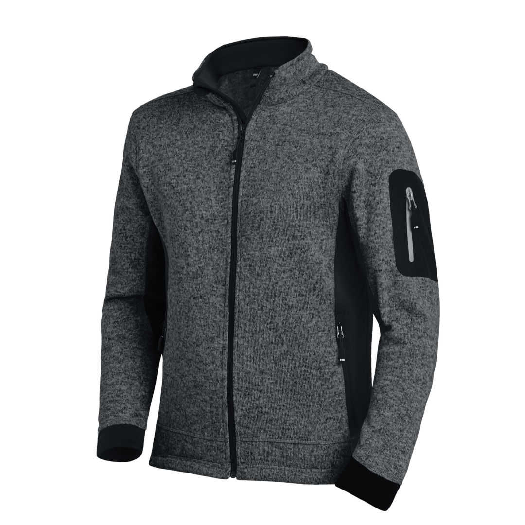 FHB Christoph Strickfleecejacke anthrazit-schwarz