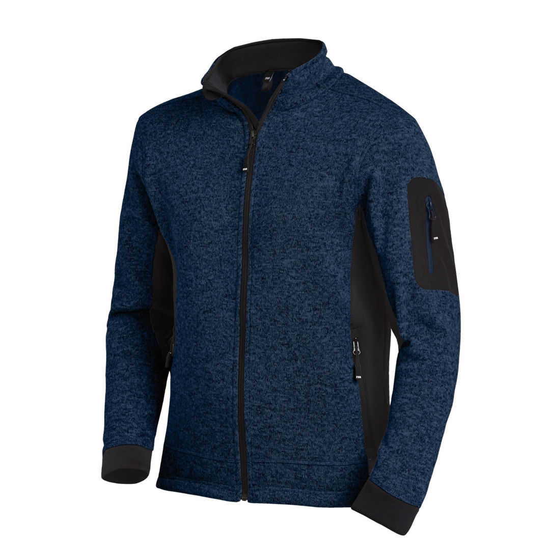 FHB Christoph Strickfleecejacke marine-schwarz