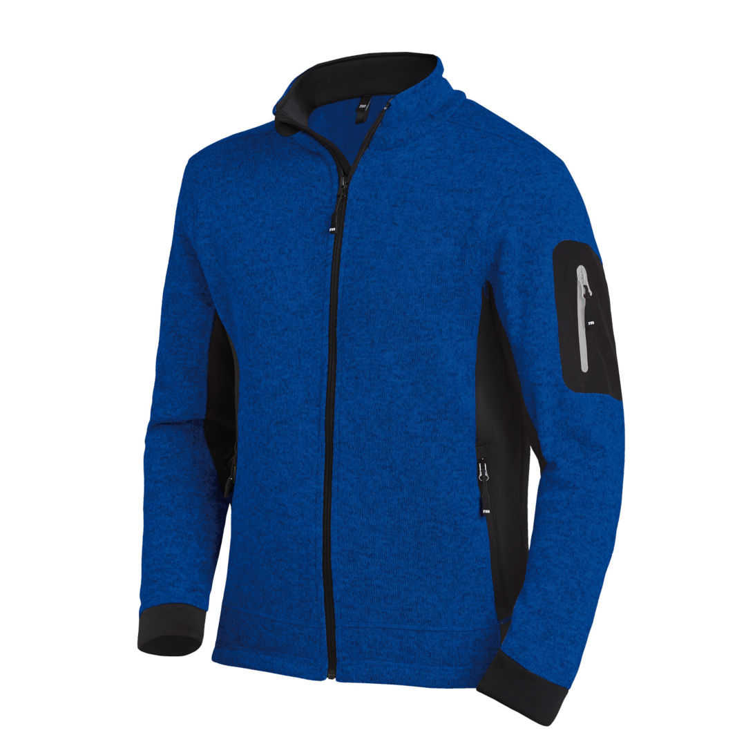 FHB Christoph Strickfleecejacke royal-schwarz
