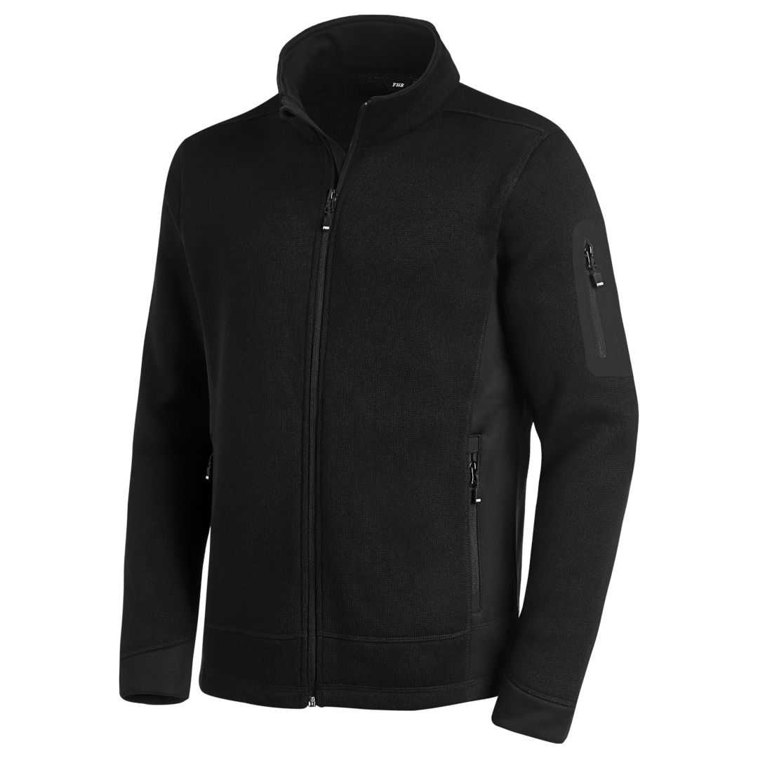 FHB Christoph Strickfleecejacke schwarz