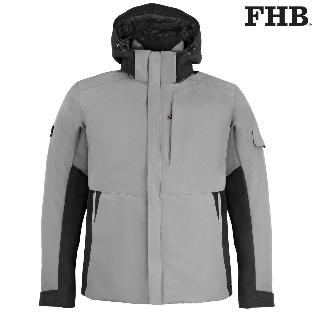 FHB GEORG Arbeitsjacke Primaloft Winterjacke grau schwarz