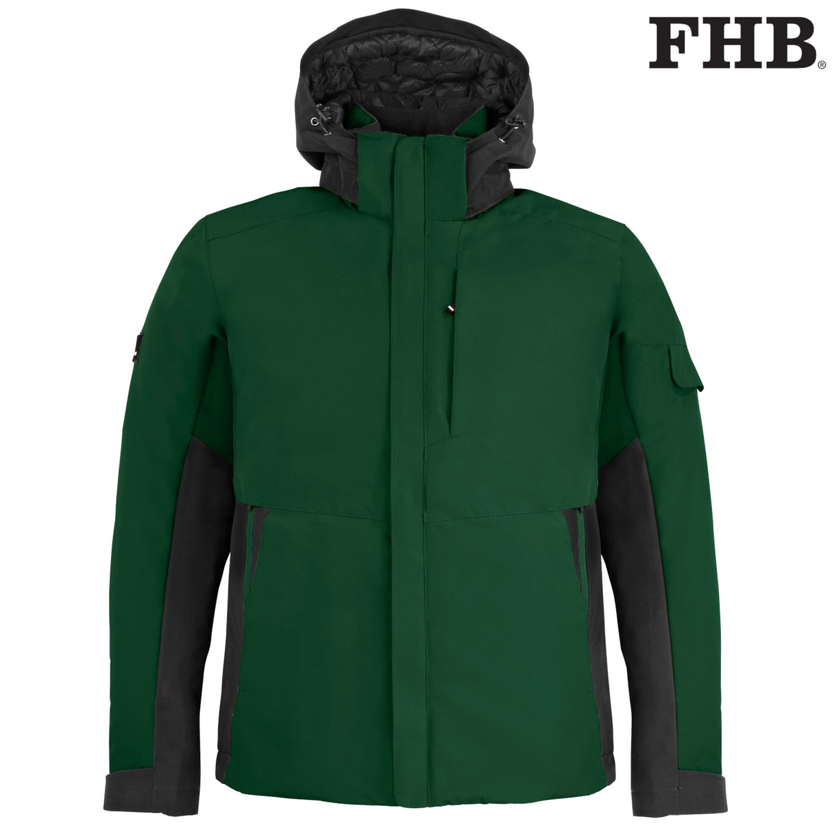 FHB GEORG Arbeitsjacke Primaloft Winterjacke grün schwarz