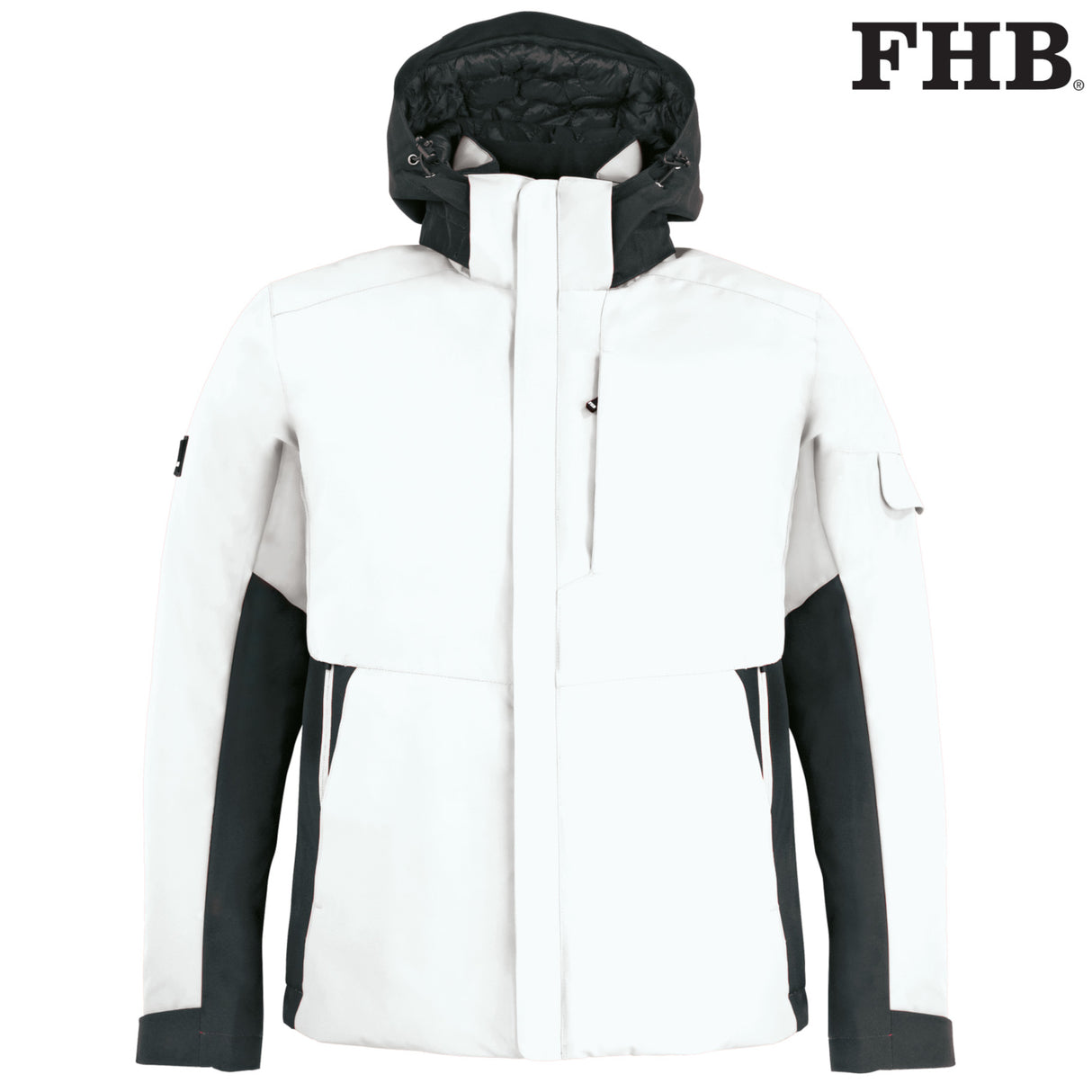FHB GEORG Arbeitsjacke Primaloft Winterjacke weiß anthrazit