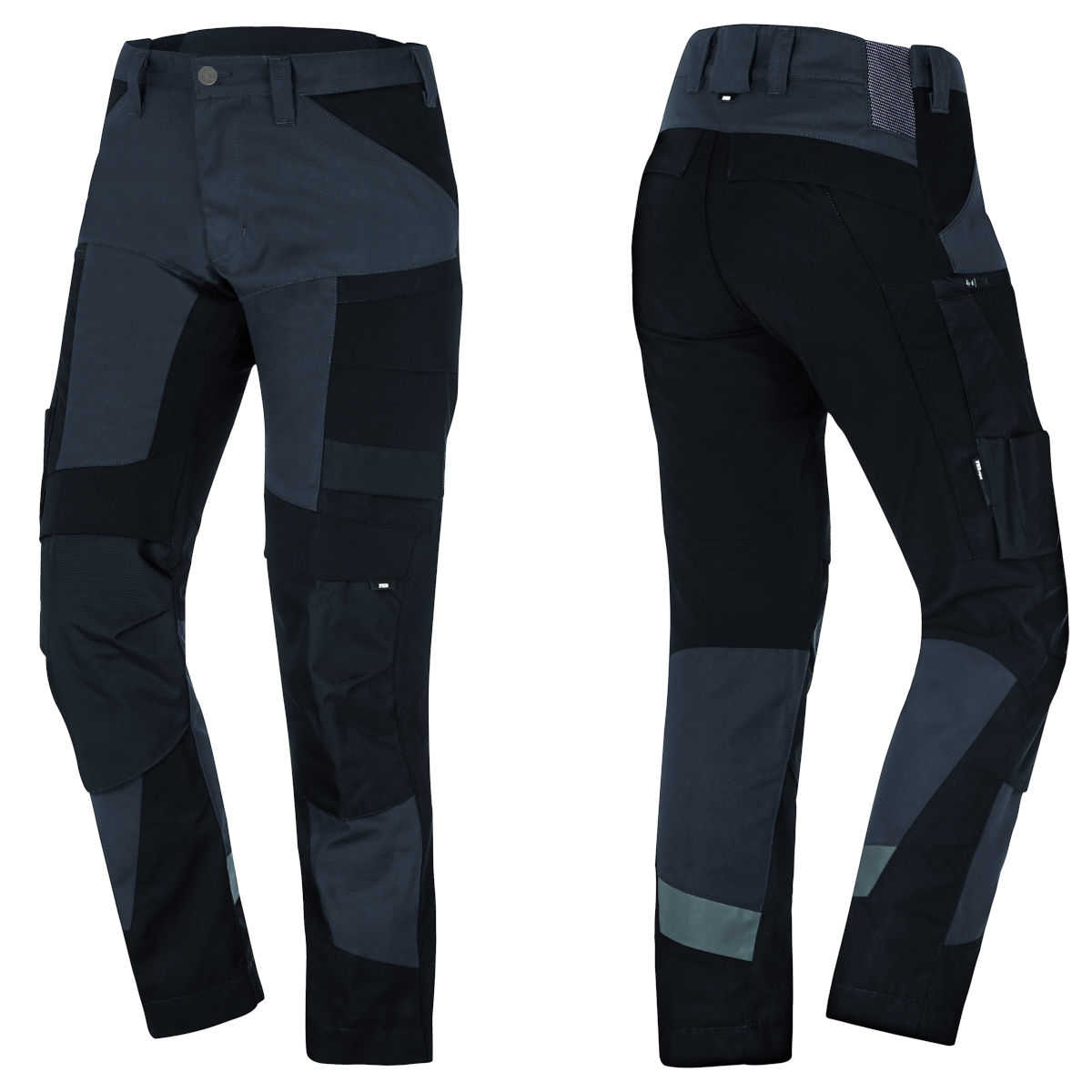 FHB Leo Arbeitshose elastisch anthrazitgrau schwarz