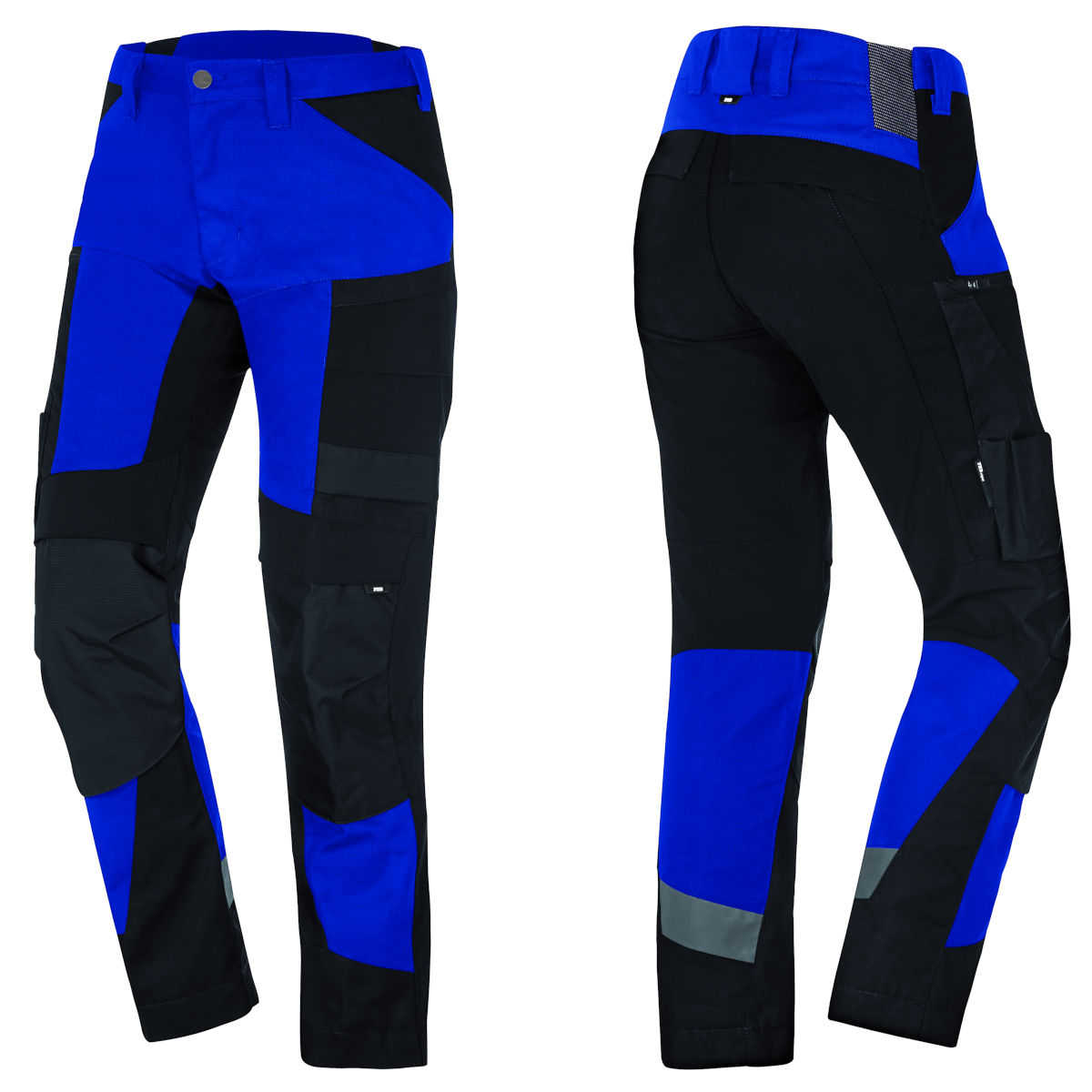 FHB Leo Arbeitshose elastisch royalblau schwarz