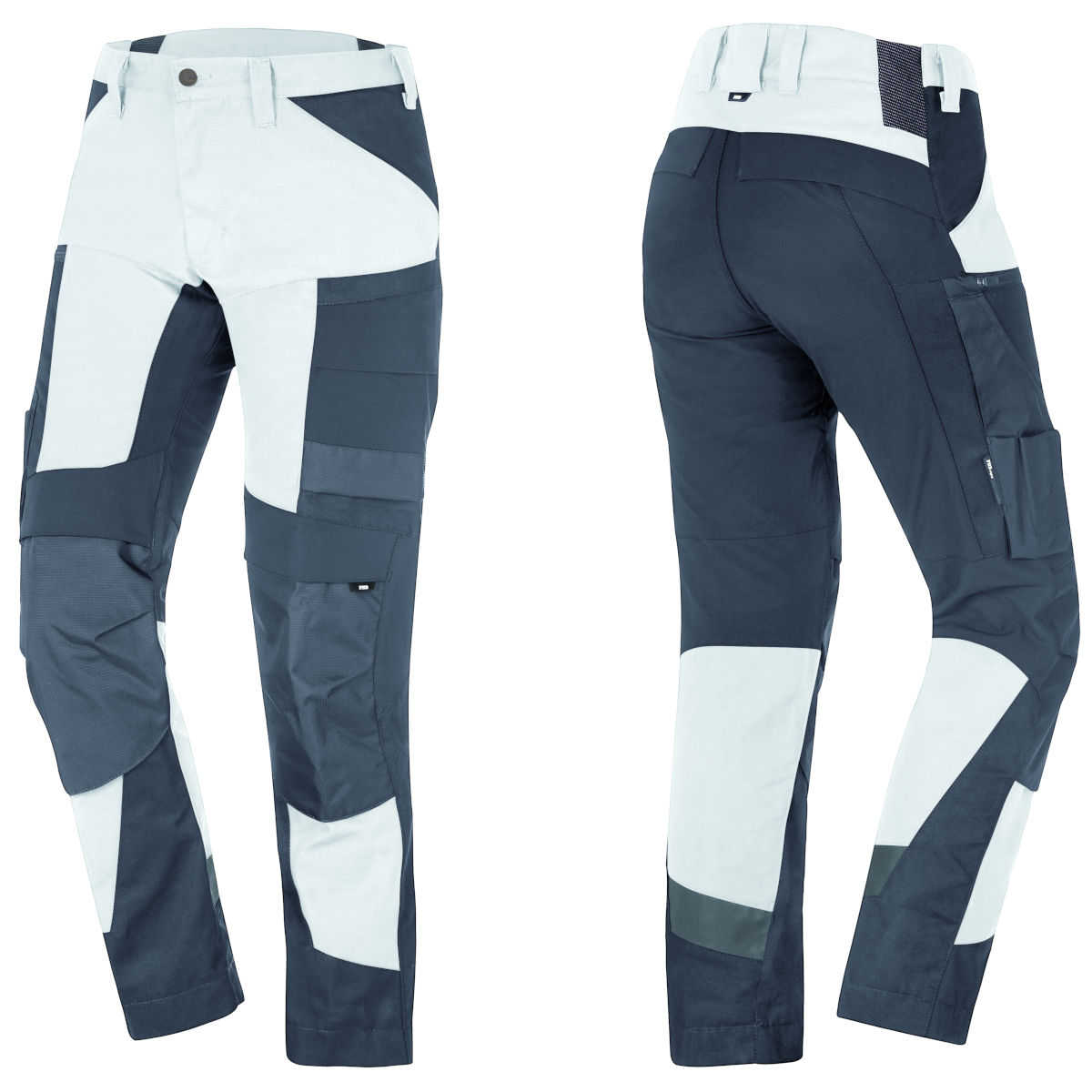 FHB Leo Arbeitshose elastisch weiß grau