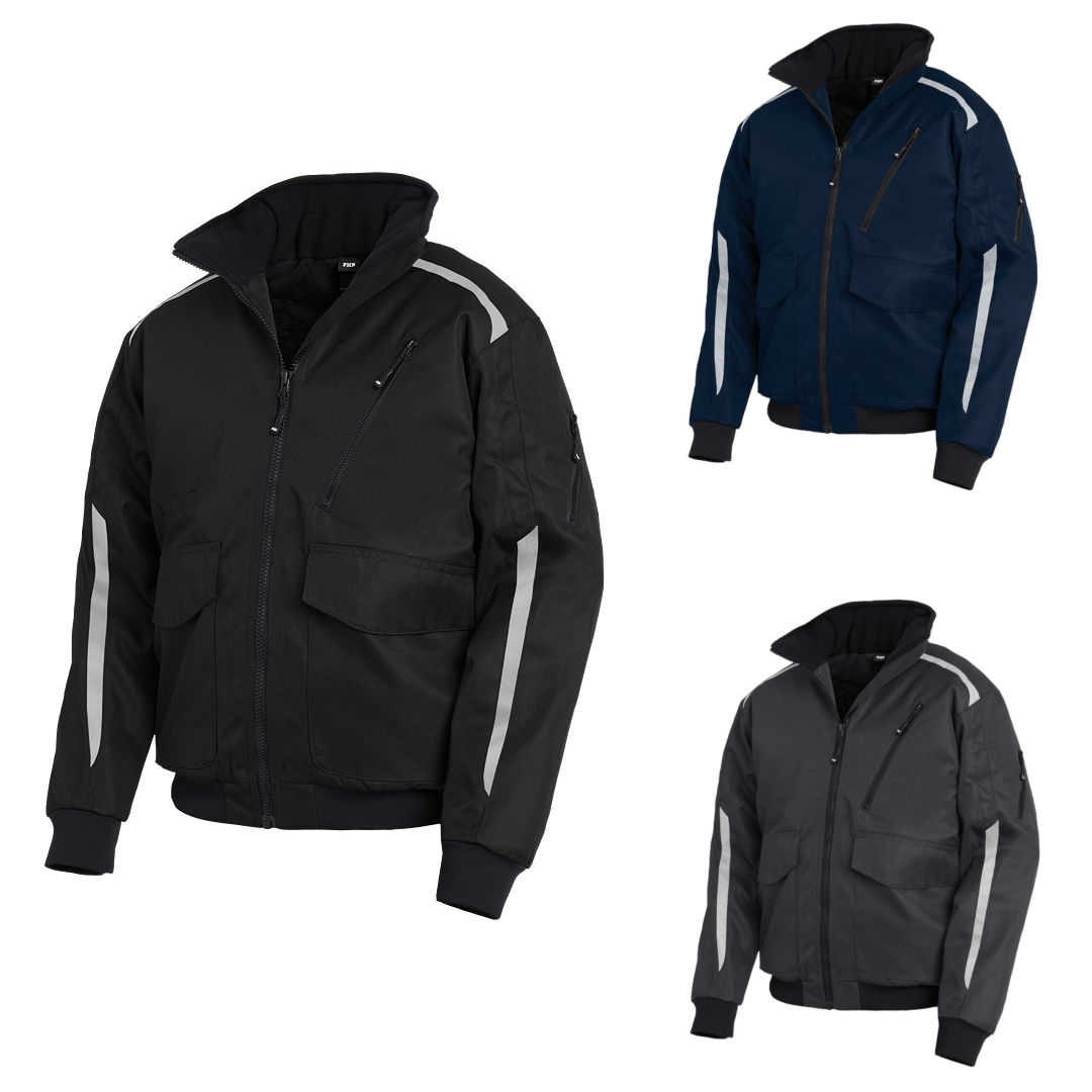 FHB Volker Winterjacke 750/23 – warme Arbeitsjacke mit Reflektoren für Herren