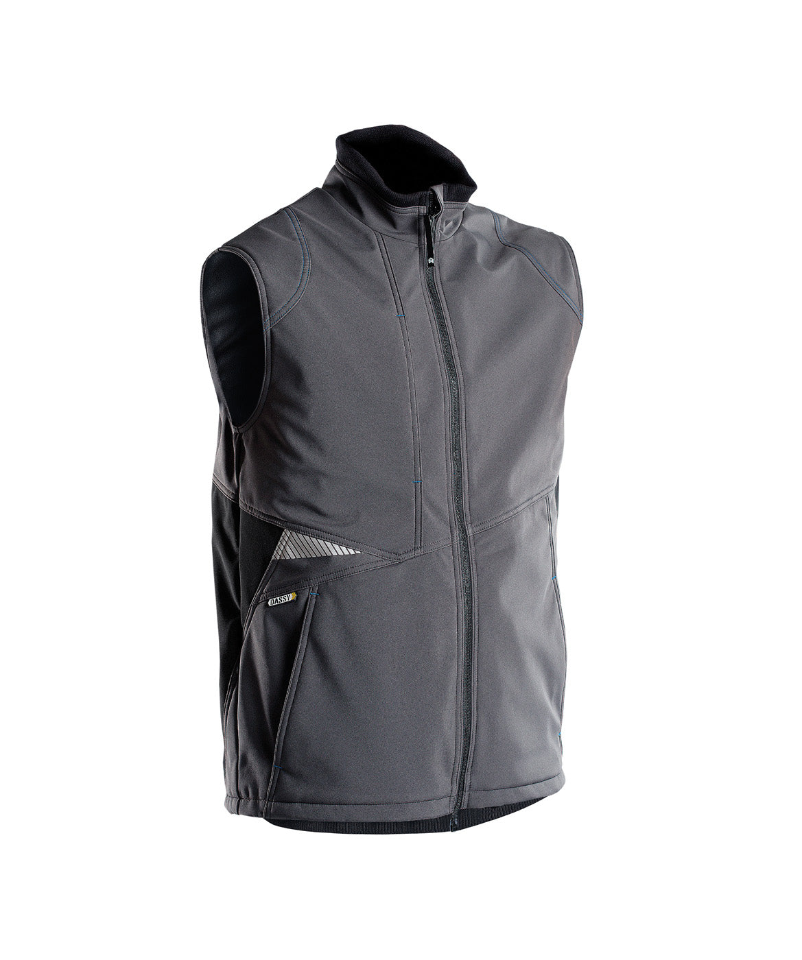 DASSY Fusion Softshell-Weste anthrazitgrau/schwarz