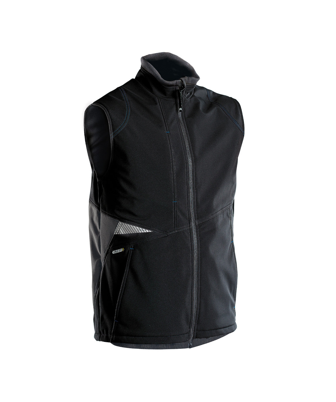 DASSY Fusion Softshell-Weste schwarz/anthrazitgrau
