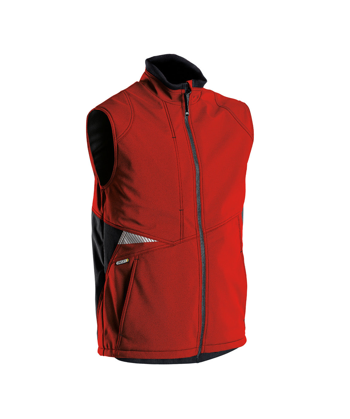 DASSY Fusion Softshell-Weste rot/schwarz