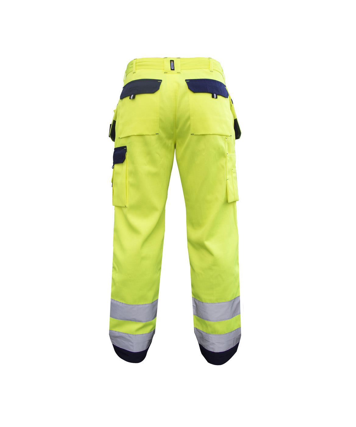 DASSY® Glasgow Warnschutz Multitaschen-Bundhose mit Kniepolstertaschen neongelb/dunkelblau