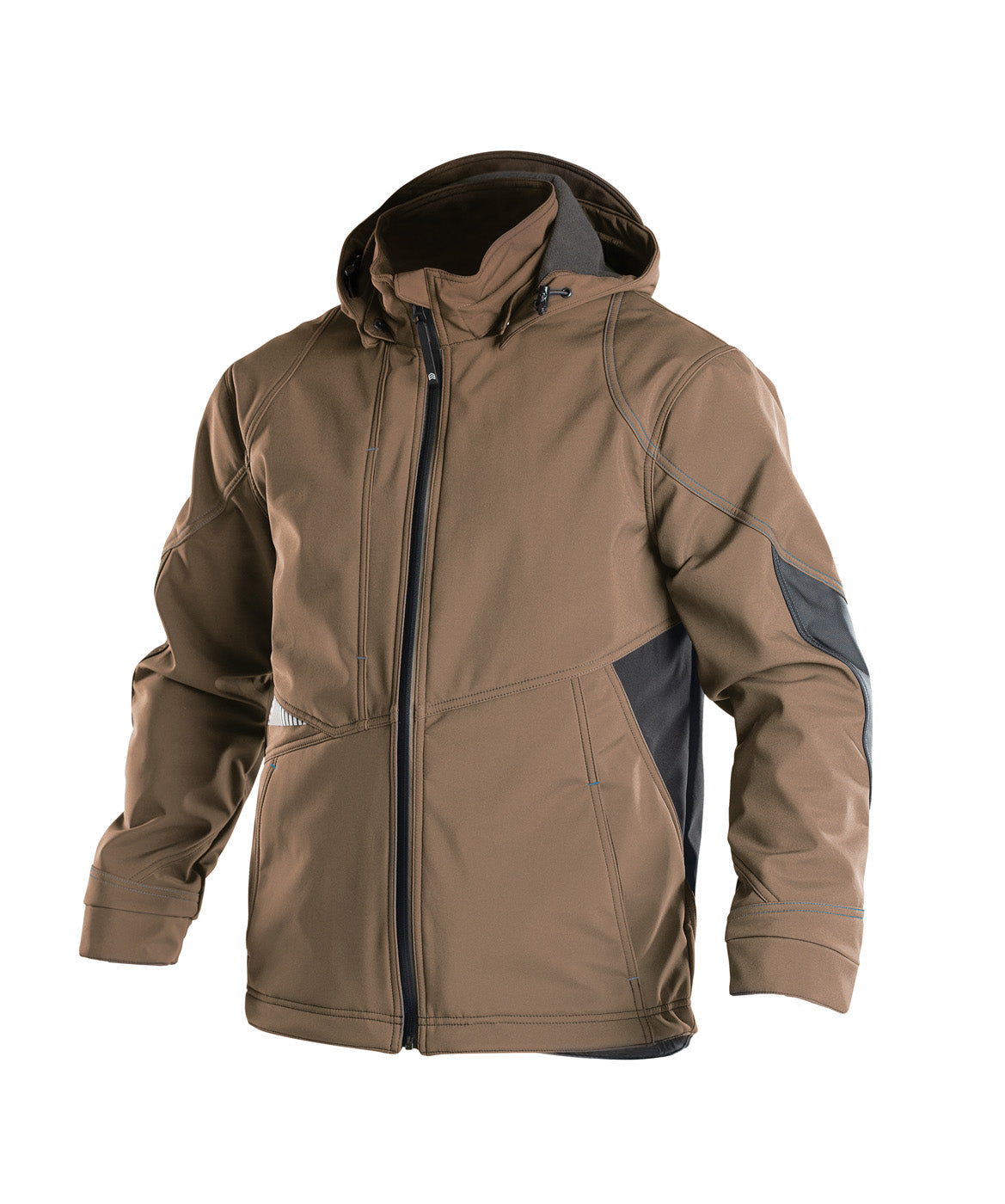 DASSY® Gravity Softshell-Jacke lehmbraun/anthrazitgrau