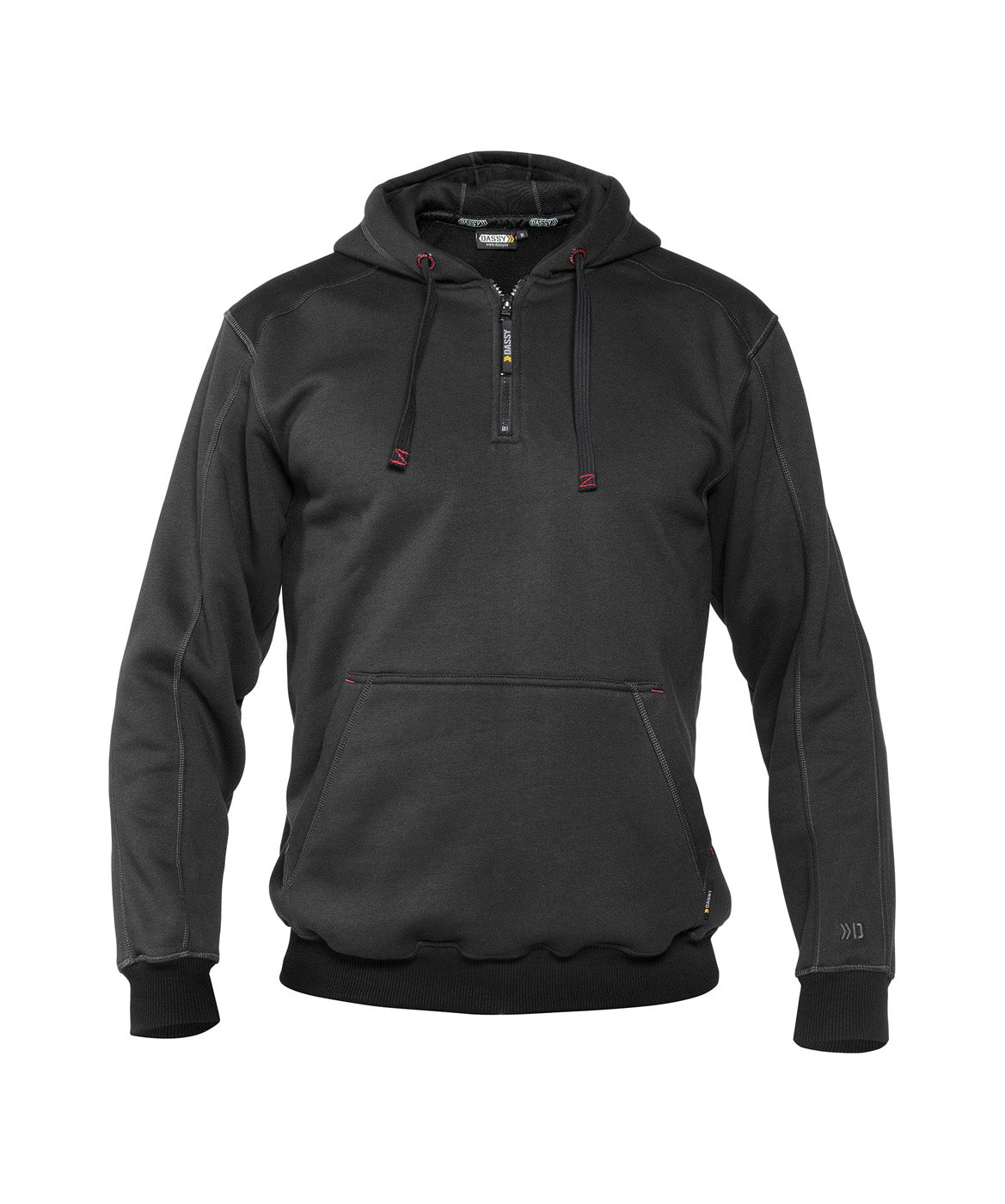DASSY® Indy Kapuzensweatshirt verstärkt mit canvas anthrazitgrau/schwarz
