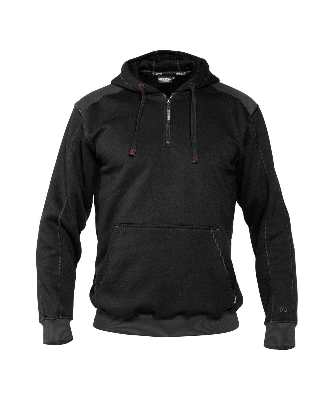 DASSY® Indy Kapuzensweatshirt verstärkt mit canvas schwarz/anthrazitgrau