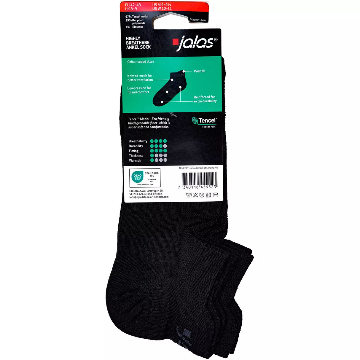 JALAS 8215 Light Ankle Sock 2er Pack Sneaker Socken