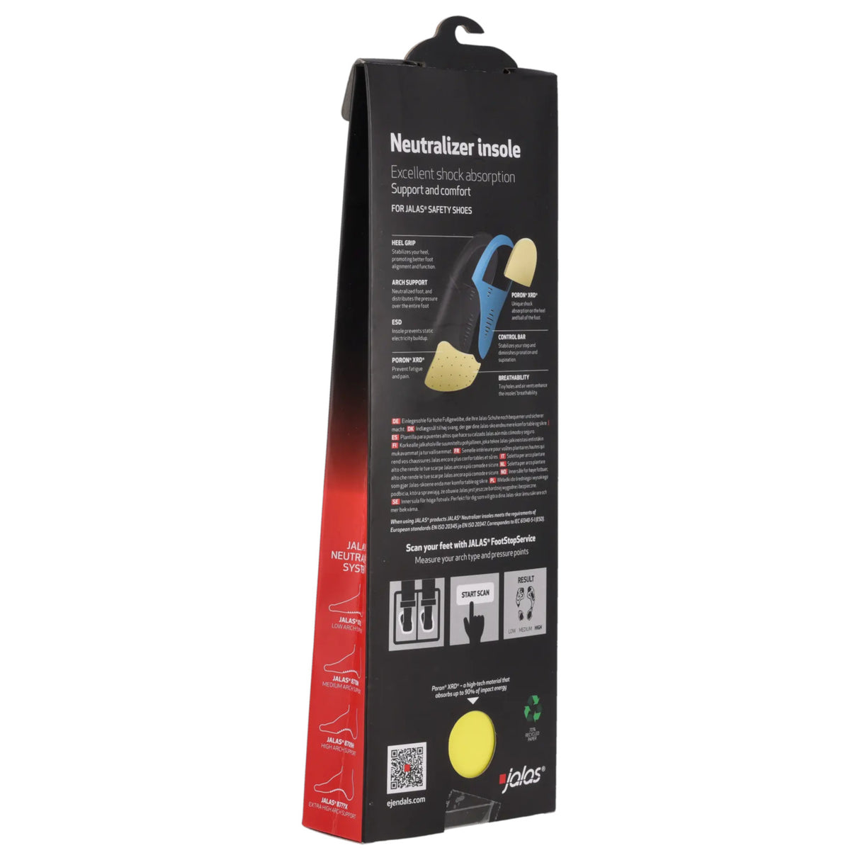 JALAS 8709h HIGH ARCH SUPPORT Einlegesohle für hohes Fußgewölbe