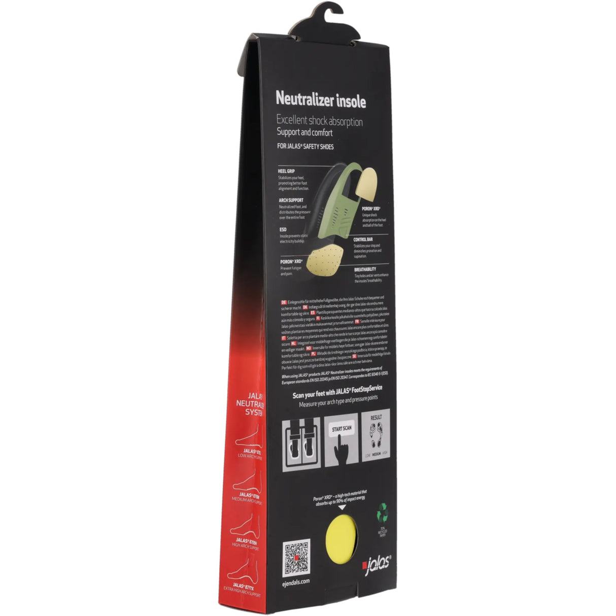 JALAS 8710m MEDIUM ARCH SUPPORT Einlegesohle für normales Fußgewölbe