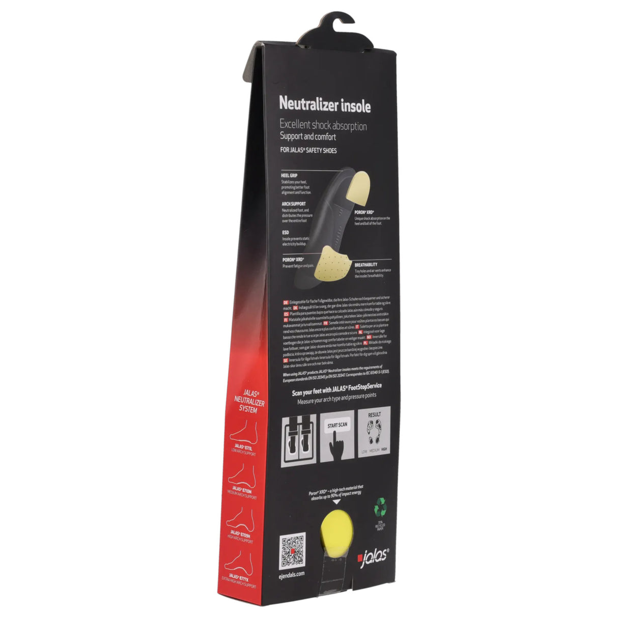 JALAS 8711l LOW ARCH SUPPORT Einlegesohle für flaches Fußgewölbe