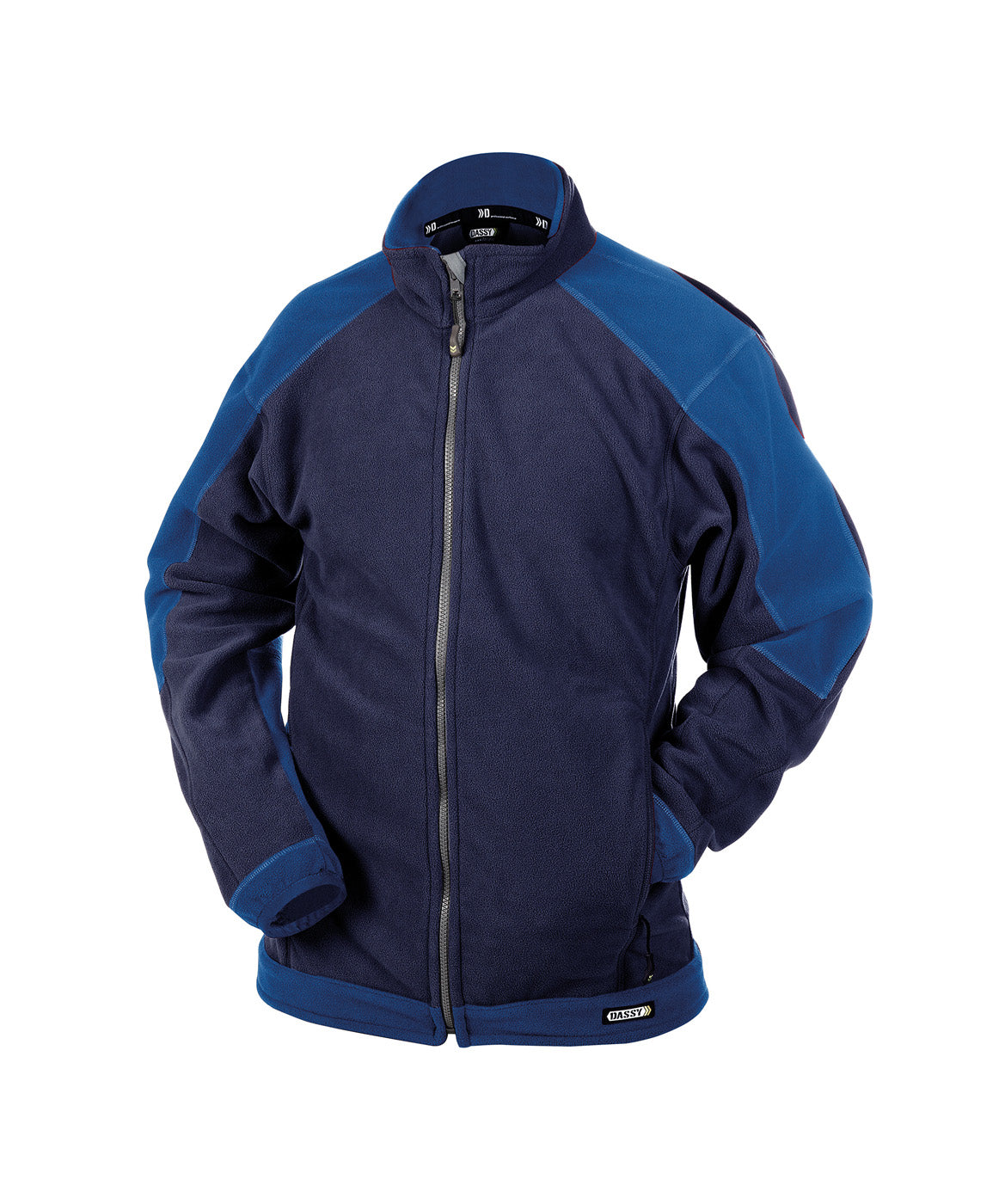 DASSY® Kazan Zweifarbige Fleecejacke dunkelblau/kornblau