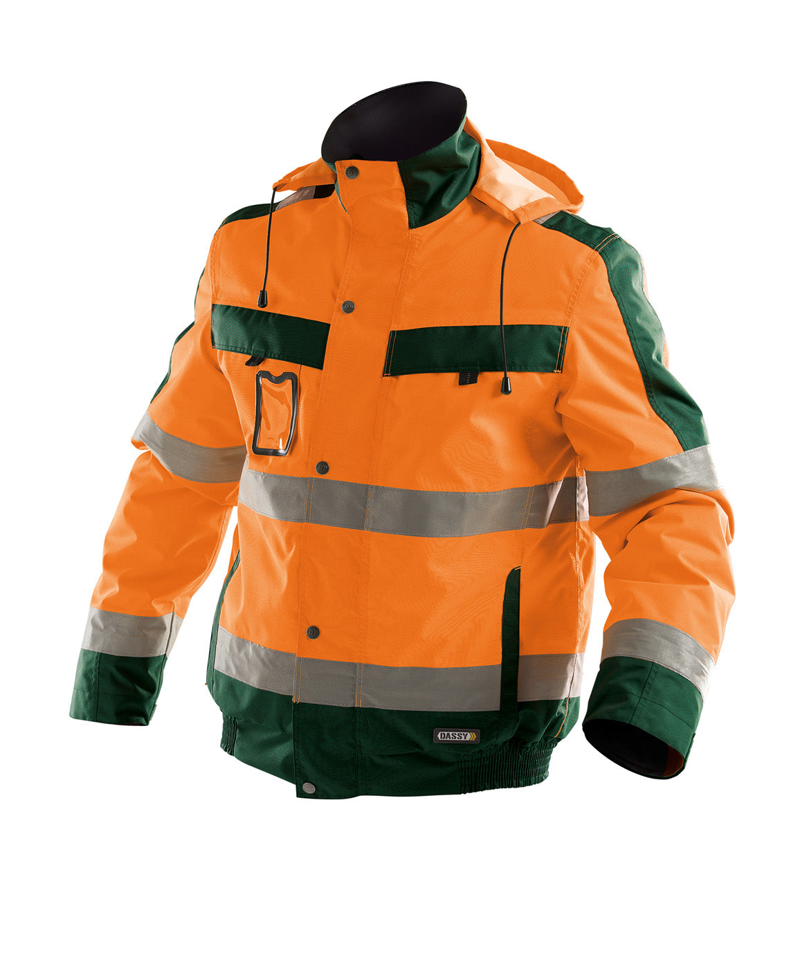 DASSY Lima Warnschutz Winterjacke neonorange/flaschengrün