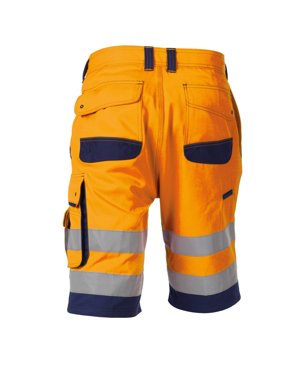 DASSY® Lucca Warnschutz Arbeitsshort neonorange/dunkelblau