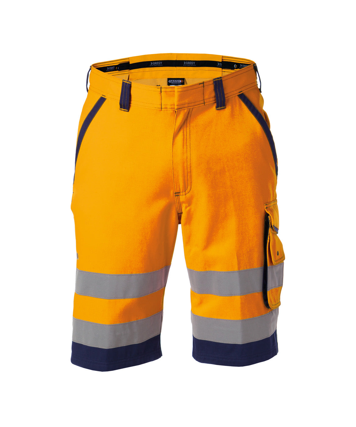DASSY® Lucca Warnschutz Arbeitsshort neonorange/dunkelblau