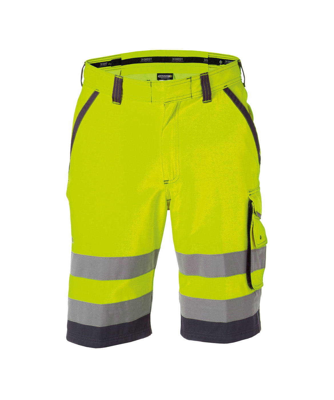 DASSY® Lucca Warnschutz Arbeitsshort neongelb/zementgrau