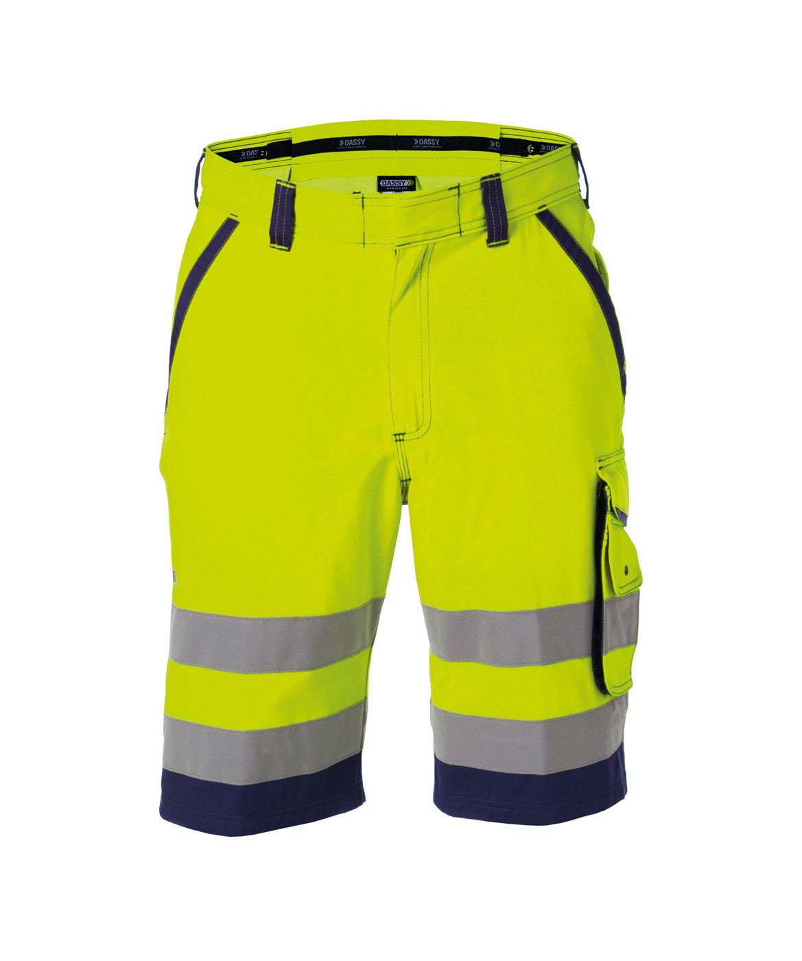 DASSY® Lucca Warnschutz Arbeitsshort neongelb/dunkelblau