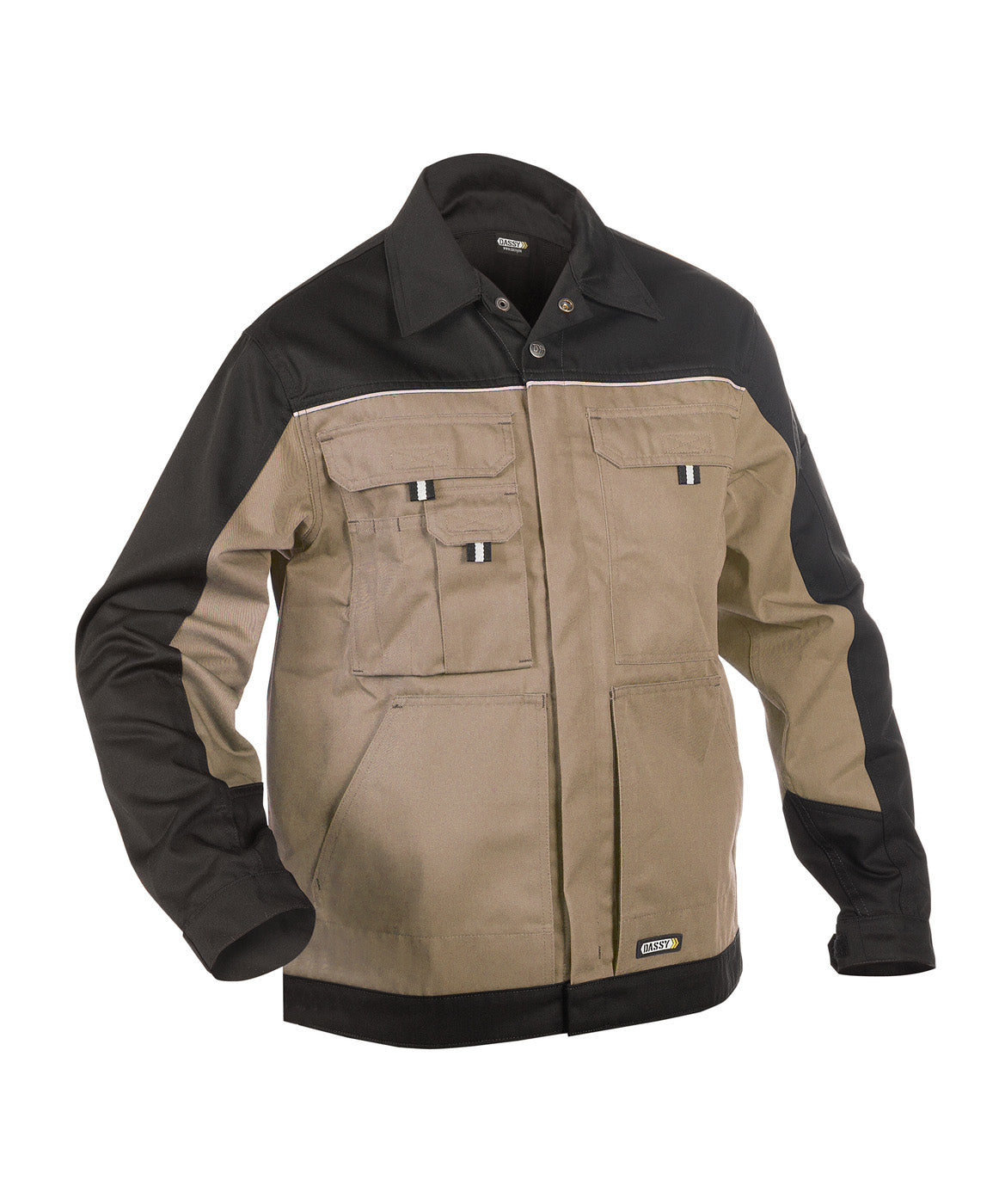 DASSY® Lugano Zweifarbige Arbeitsjacke khaki/schwarz
