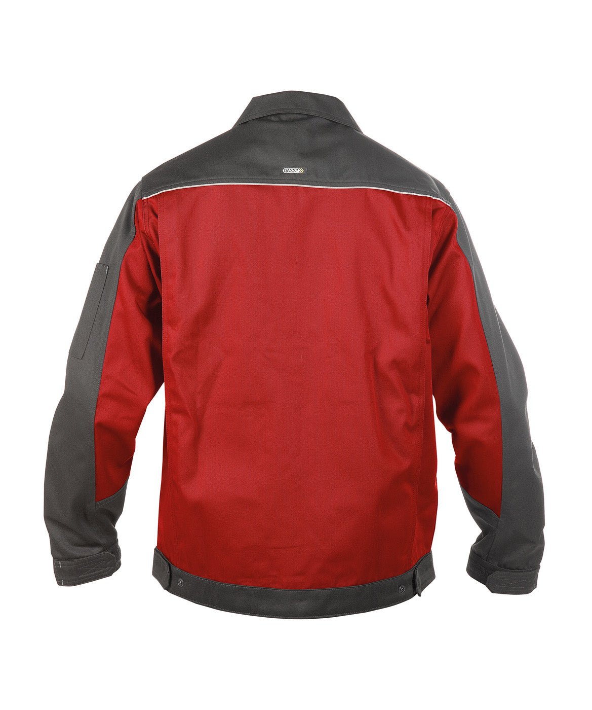 DASSY® Lugano Zweifarbige Arbeitsjacke rot/zementgrau